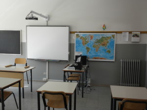 una delle tre aule con lim